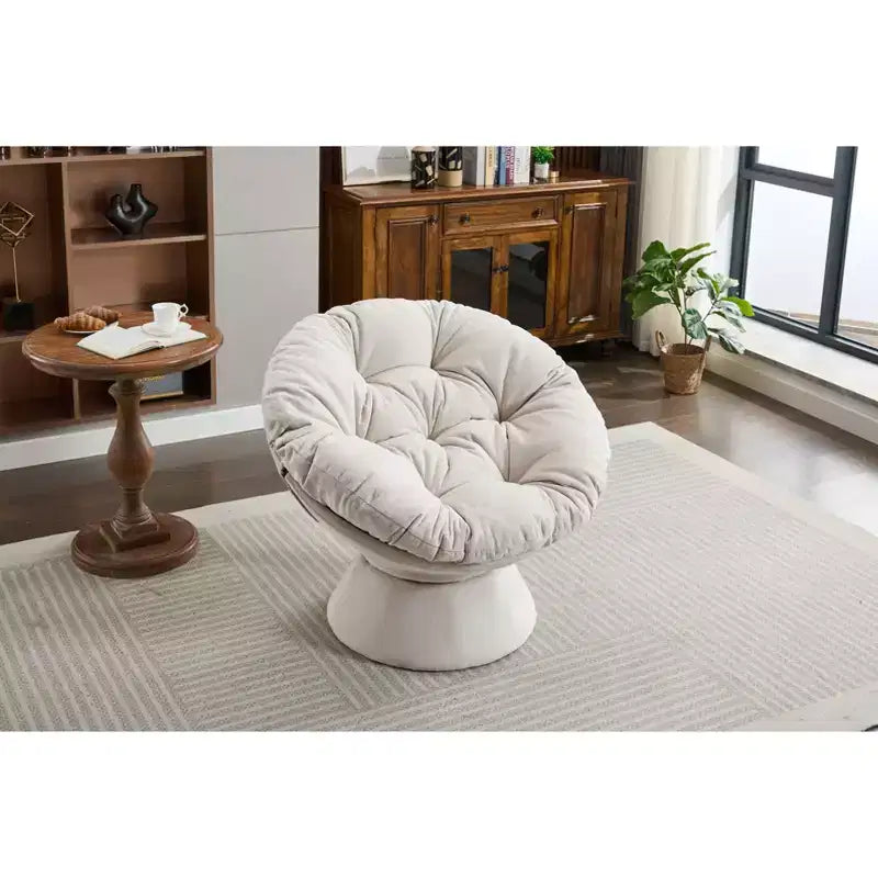 Okak Accent Chairs for Bedroom, 360 Swivel Barrel Chair, Modern Oversized Accent Chair for Living Room