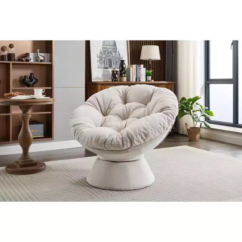 Accent Chairs for Bedroom, 360 Swivel Barrel Chair, Modern Oversized Accent Chair for Living Room