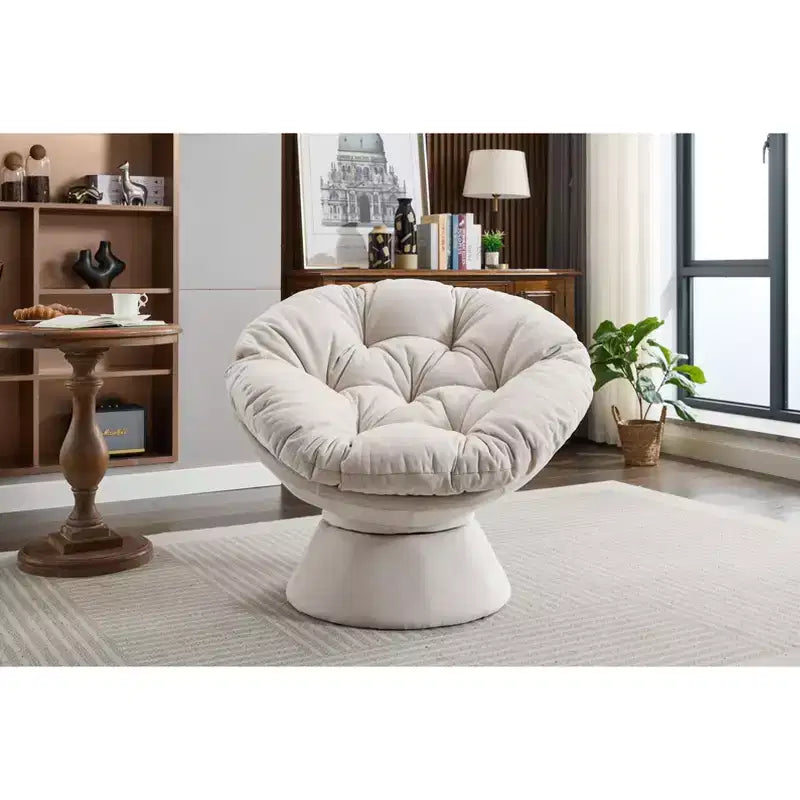 Accent Chairs for Bedroom, 360 Swivel Barrel Chair, Modern Oversized Accent Chair for Living Room