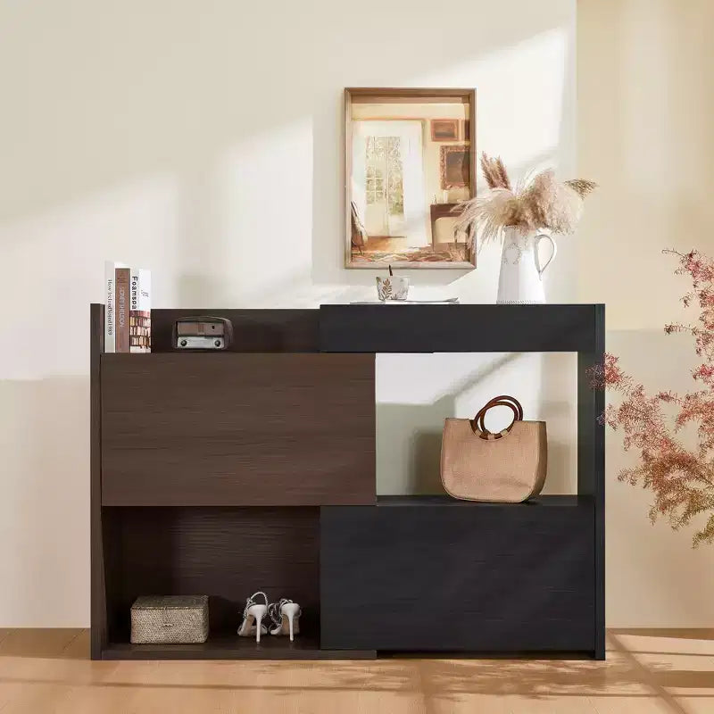 Extendable and Rotating Shoe Cabinet, Multifunctional 90-Degree Storage Combination Corner Cabinet