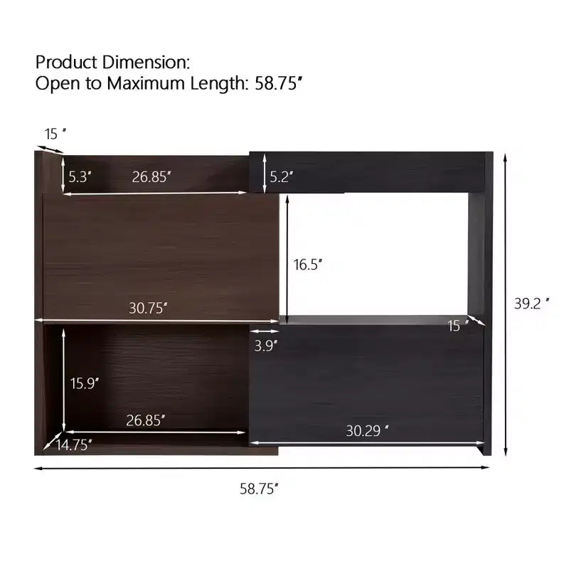 Extendable and Rotating Shoe Cabinet, Multifunctional 90-Degree Storage Combination Corner Cabinet