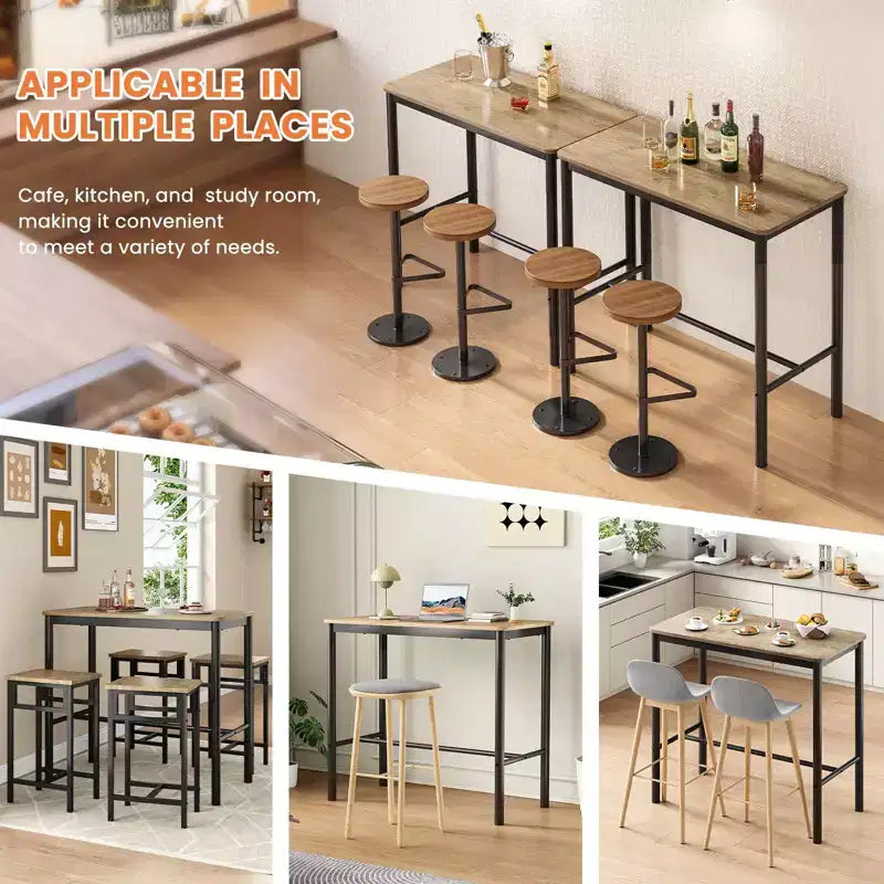 47 Counter Height Pub Bar Table Rectangular Dining Counter Tables For Cafe Kitchen And Studyroom
