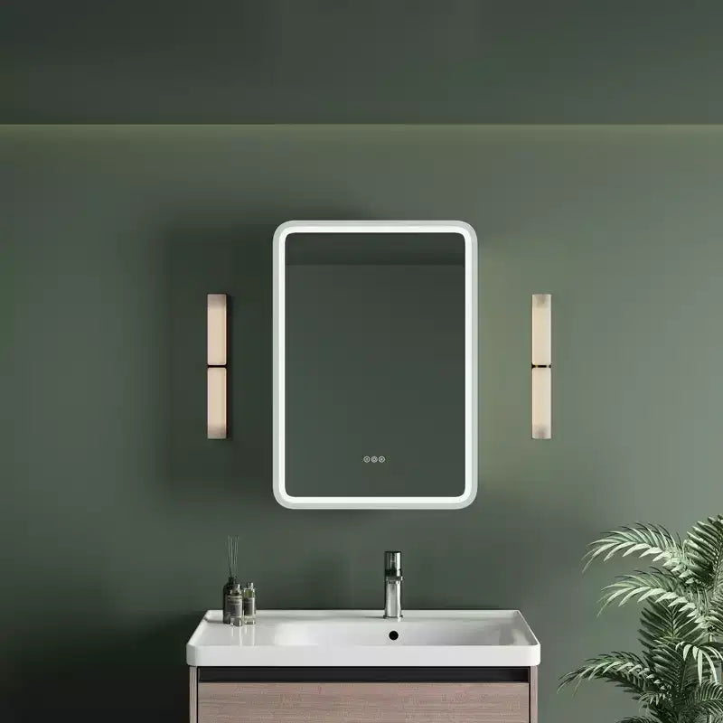 Medicine Cabinet with LED Mirror,Surface or Recessed Mount,Defogger,Memory Function,3-Color Lighting,USB&Outlet,Dimmer,Storage Shelf
