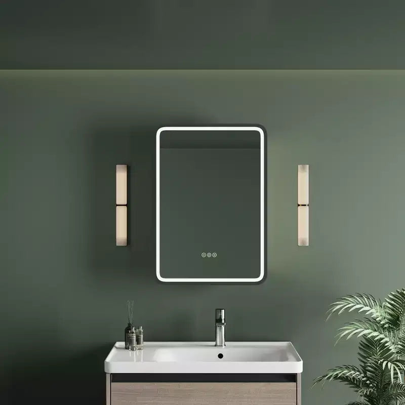 Medicine Cabinet with LED Mirror,Surface or Recessed Mount,Defogger,Memory Function,3-Color Lighting,USB&Outlet,Dimmer,Storage Shelf