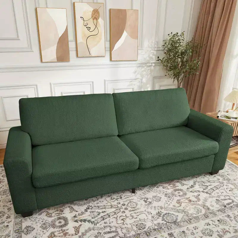 83 Inch Modern Sofa, 3 Seat Couch With Wide Armrests, Deep Seat Couch, Comfy Upholstered Sofa for Living Room, Bedroom, Office