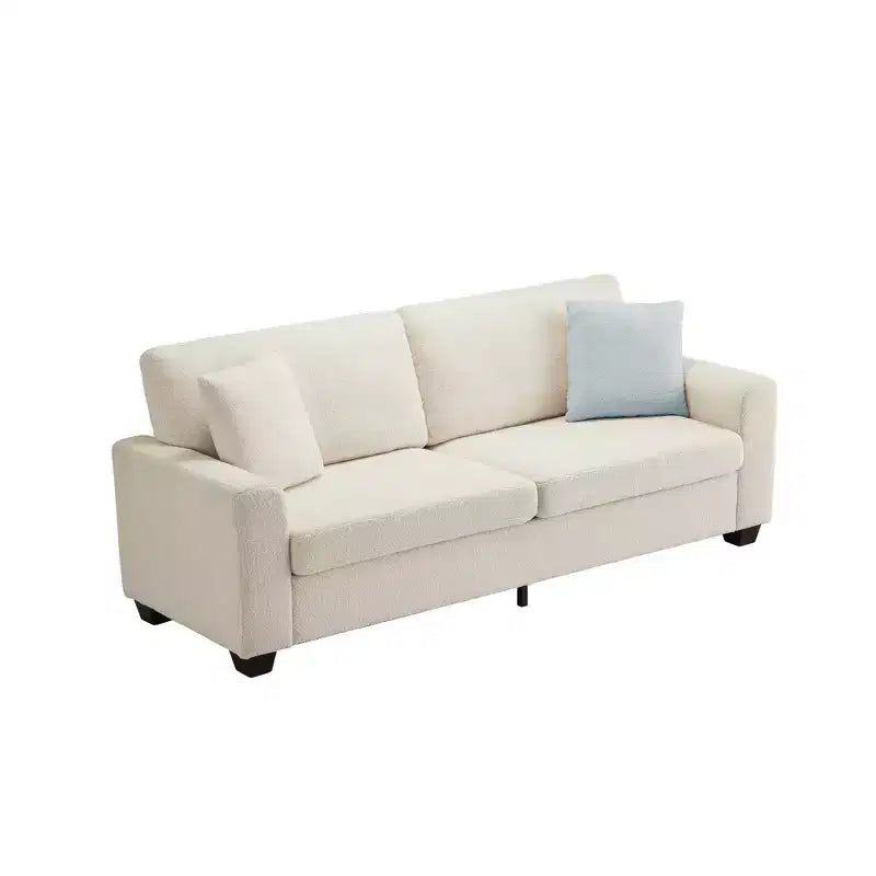 83 Inch Modern Sofa, 3 Seat Couch With Wide Armrests, Deep Seat Couch, Comfy Upholstered Sofa for Living Room, Bedroom, Office