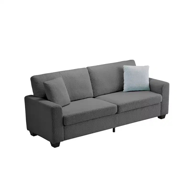 83 Inch Modern Sofa, 3 Seat Couch With Wide Armrests, Deep Seat Couch, Comfy Upholstered Sofa for Living Room, Bedroom, Office