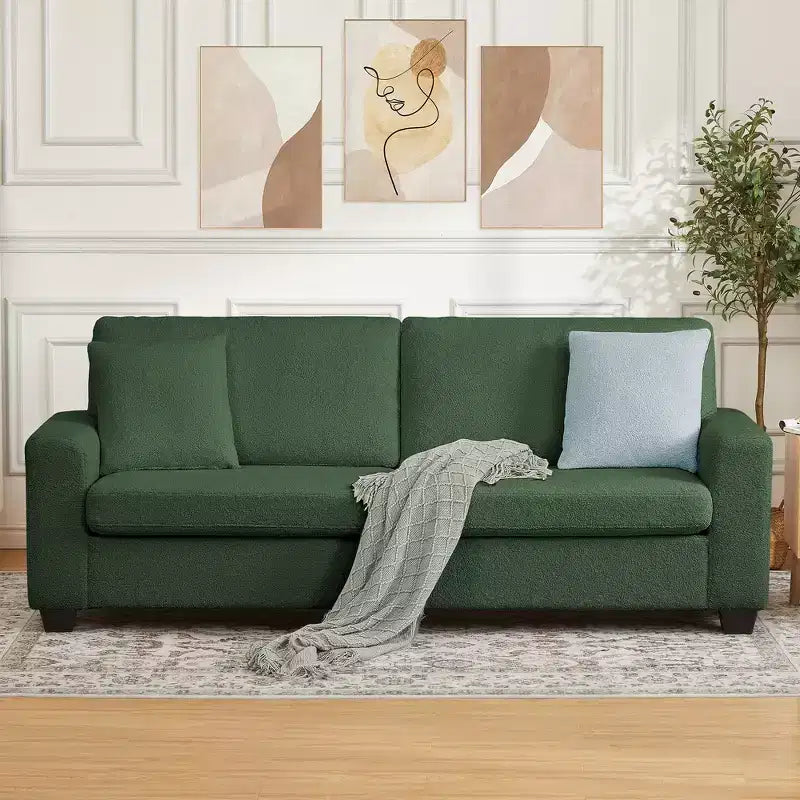 83 Inch Modern Sofa, 3 Seat Couch With Wide Armrests, Deep Seat Couch, Comfy Upholstered Sofa for Living Room, Bedroom, Office
