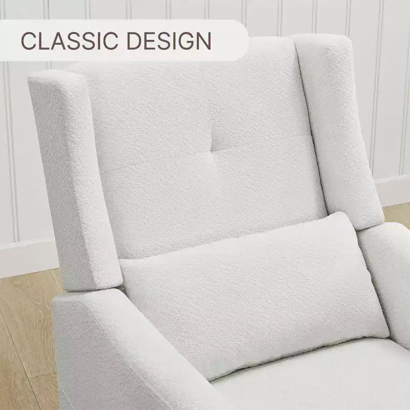 Manual Swivel Glider Recliner with Lumbar Pillow