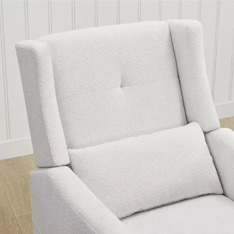 Manual Swivel Glider Recliner with Lumbar Pillow