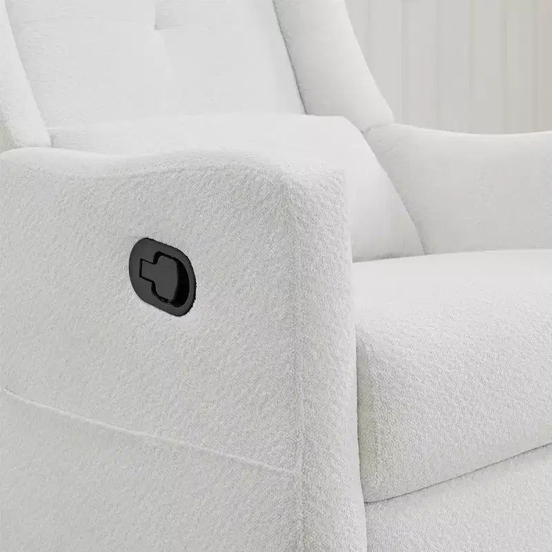 Manual Swivel Glider Recliner with Lumbar Pillow