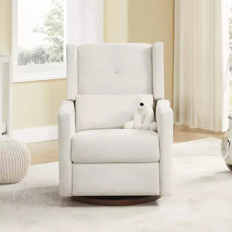 Manual Swivel Glider Recliner with Lumbar Pillow