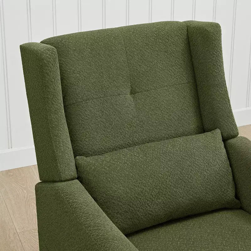 Manual Swivel Glider Recliner with Lumbar Pillow