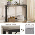 9.1 Narrow Console Table with Outlets, Behind Couch Table Sofa Table with Metal & MDF