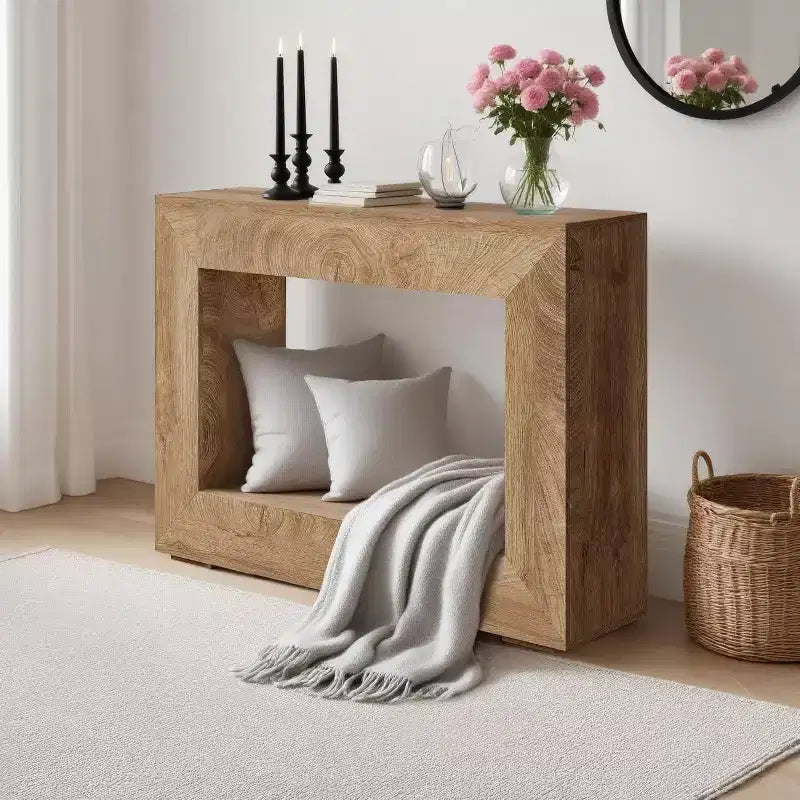 47 Farmhouse Console Table with Storage, Narrow Sofa Table for Behind Couch, Entryway Table for Living Room, Hallway & Dining