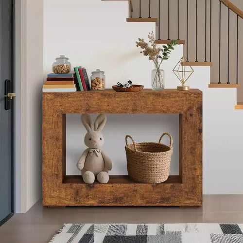 47 Farmhouse Console Table with Storage, Narrow Sofa Table for Behind Couch, Entryway Table for Living Room, Hallway & Dining