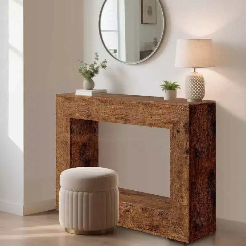 47 Farmhouse Console Table with Storage, Narrow Sofa Table for Behind Couch, Entryway Table for Living Room, Hallway & Dining