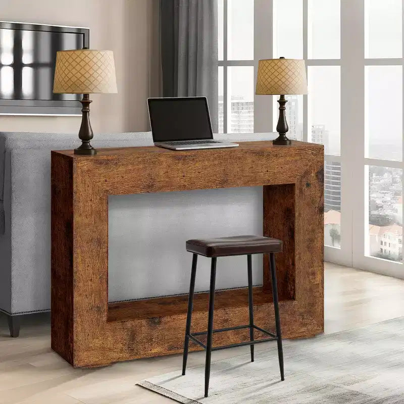 47 Farmhouse Console Table with Storage, Narrow Sofa Table for Behind Couch, Entryway Table for Living Room, Hallway & Dining