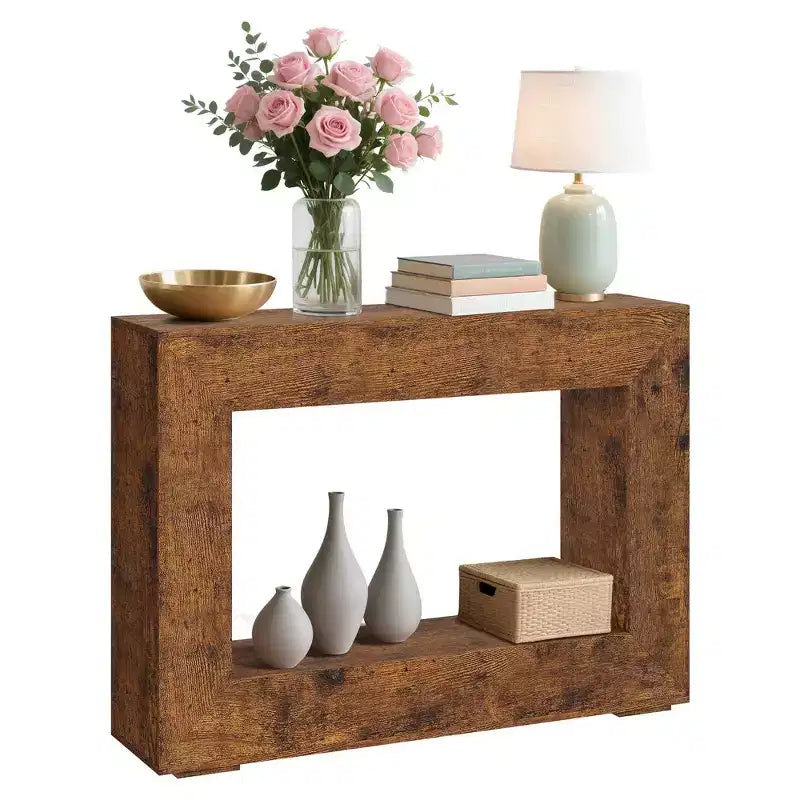 47 Farmhouse Console Table with Storage, Narrow Sofa Table for Behind Couch, Entryway Table for Living Room, Hallway & Dining