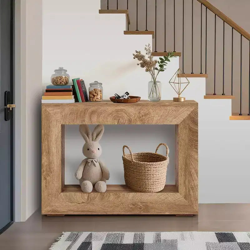 47 Farmhouse Console Table with Storage, Narrow Sofa Table for Behind Couch, Entryway Table for Living Room, Hallway & Dining