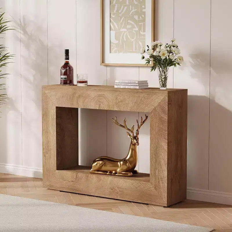 47 Farmhouse Console Table with Storage, Narrow Sofa Table for Behind Couch, Entryway Table for Living Room, Hallway & Dining