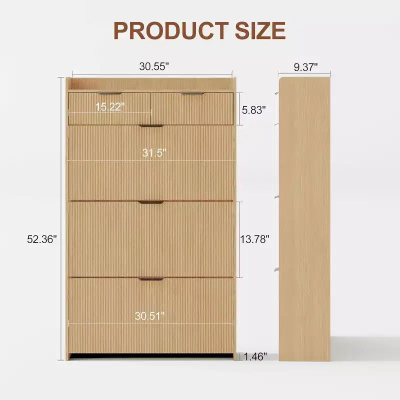 Fluted Narrow Shoe Storage Cabinet with 3 Flip Drawers, Modern Shoe Cabinet, Freestanding Hidden Shoe Rack for Hallway, Entryway, Living Room