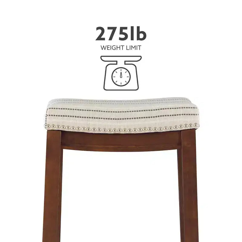 Claridge Rustic Backless Barstool