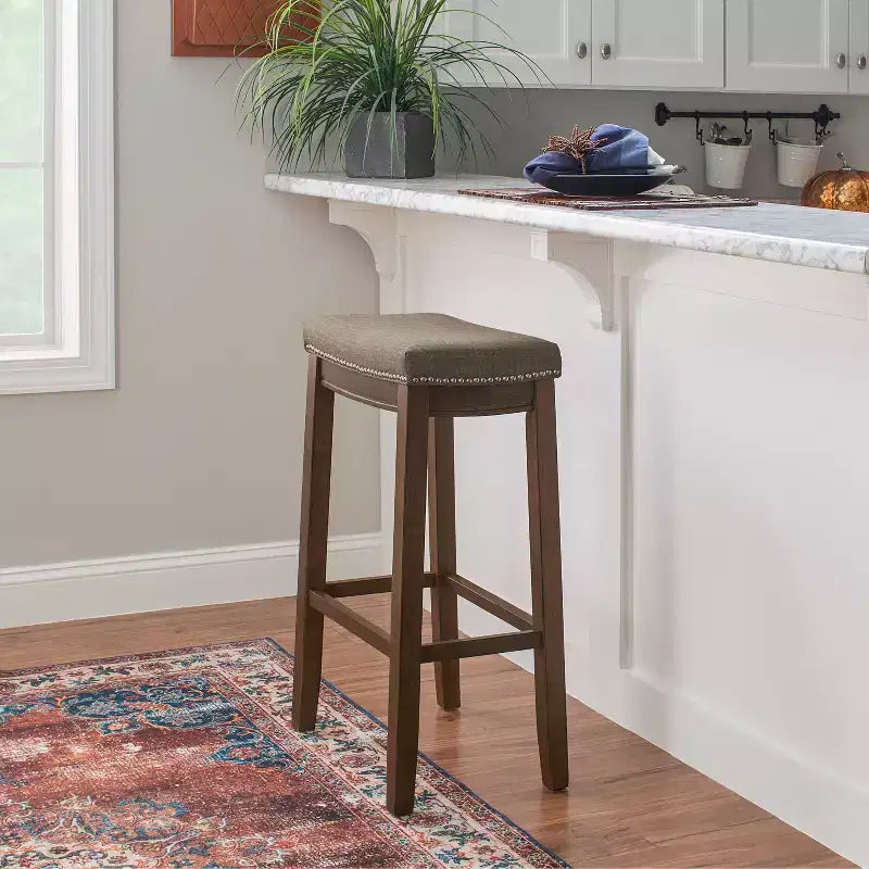 Claridge Rustic Backless Barstool