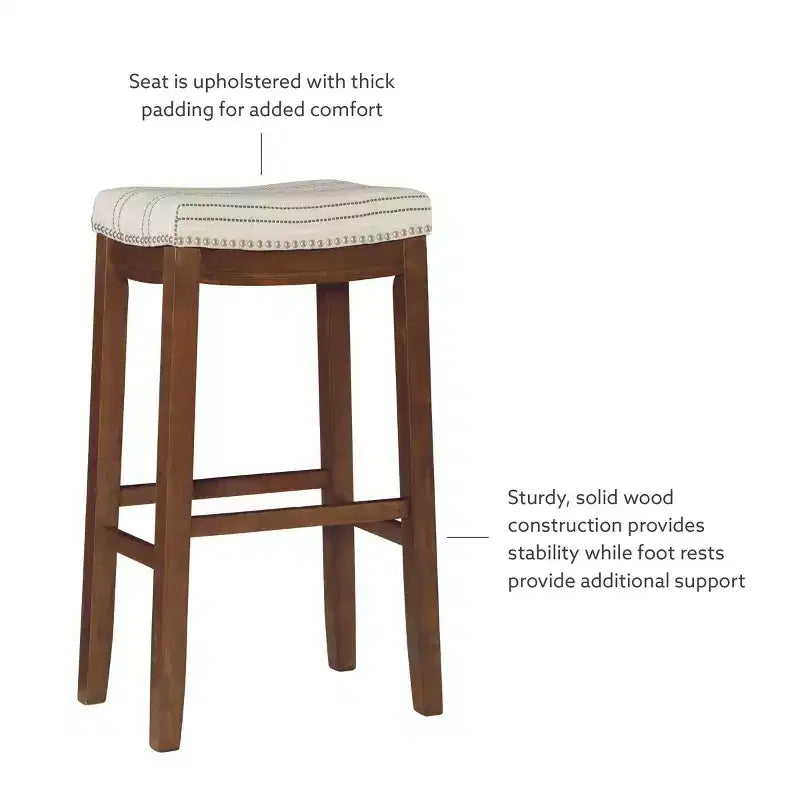 Claridge Rustic Backless Barstool