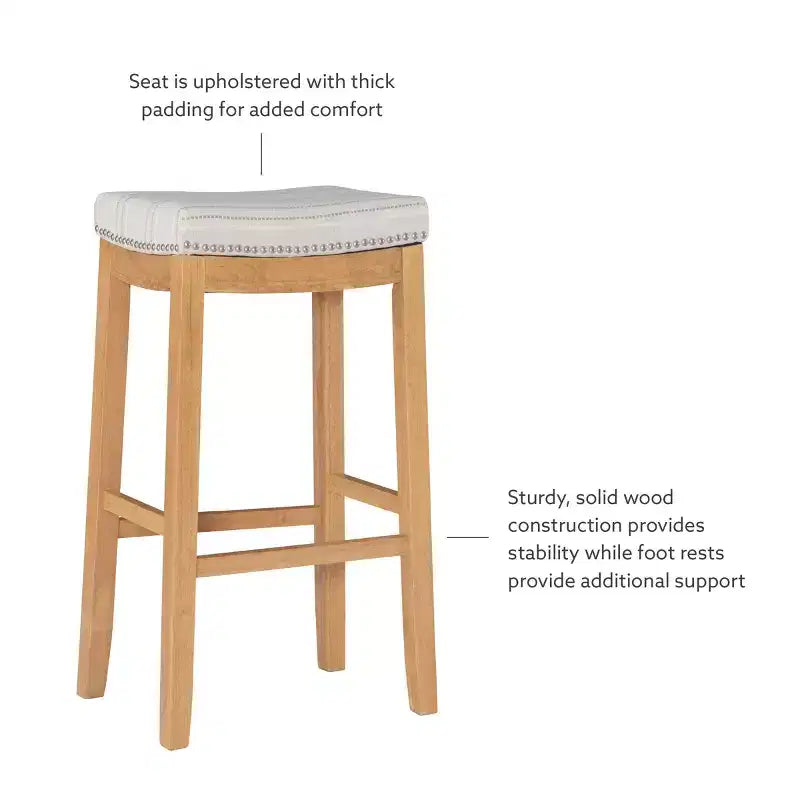 Claridge Rustic Backless Barstool