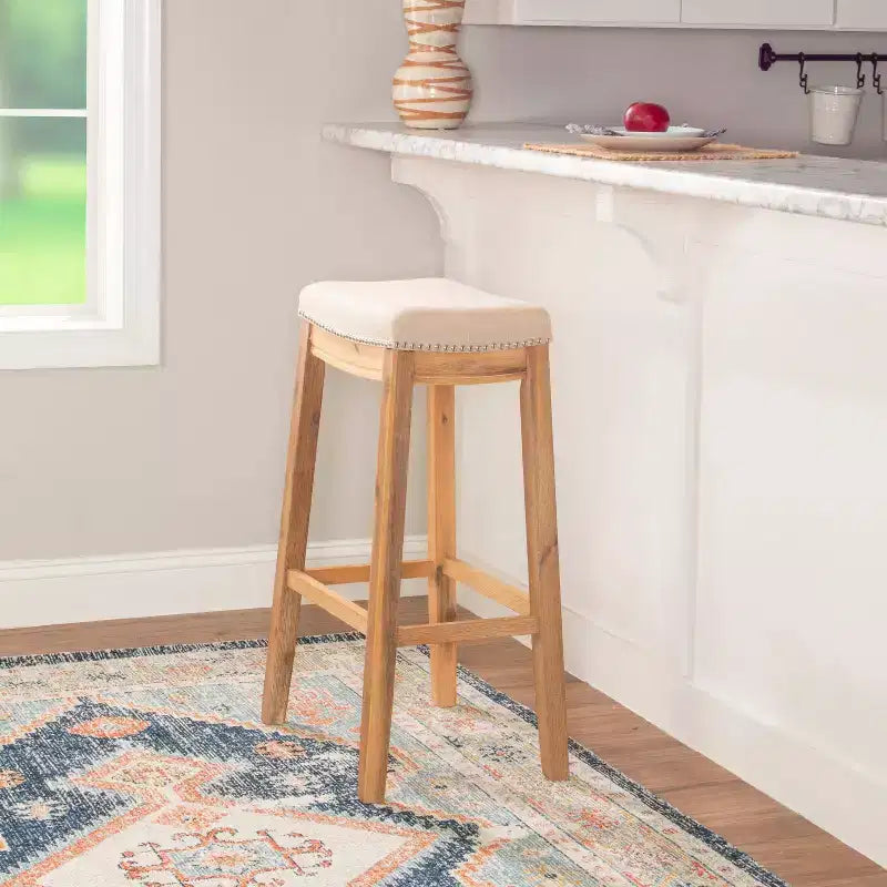 Claridge Rustic Backless Barstool