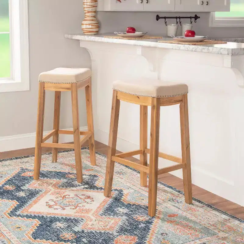 Claridge Rustic Backless Barstool