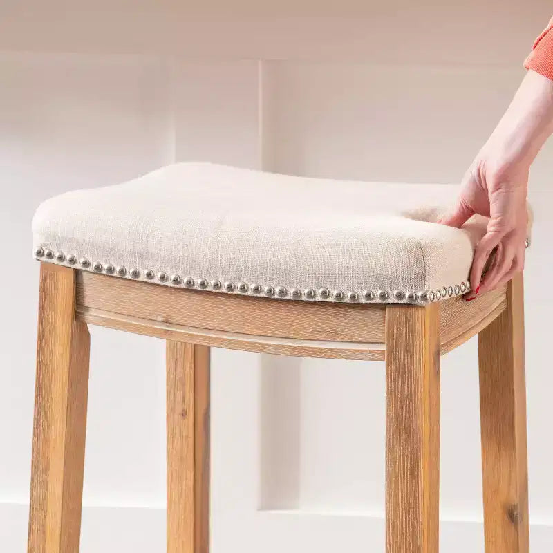 Claridge Rustic Backless Barstool