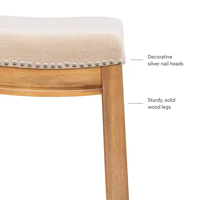 Claridge Rustic Backless Barstool