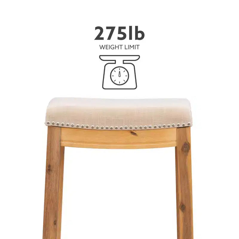Claridge Rustic Backless Barstool