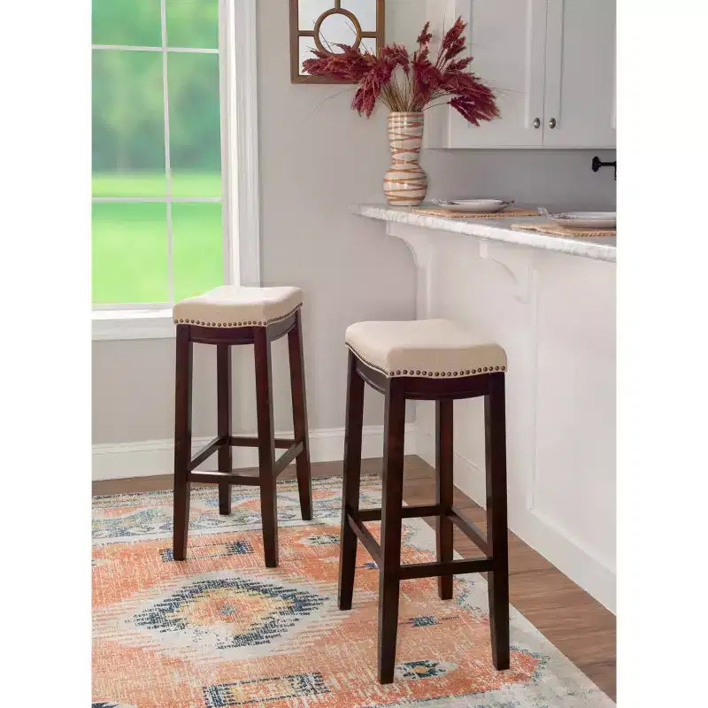 Claridge Rustic Backless Barstool