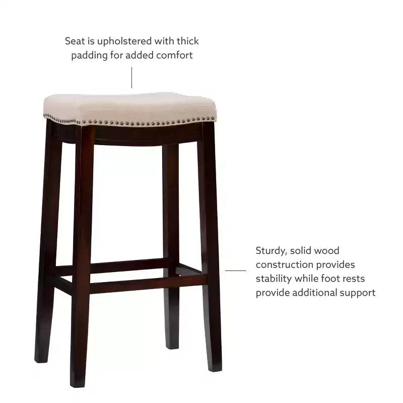 Claridge Rustic Backless Barstool