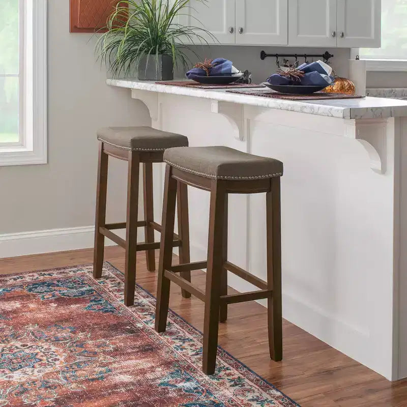Claridge Rustic Backless Barstool